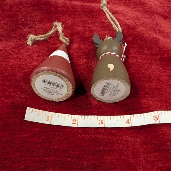 Rudolph Santa Wooden Ornament Set - Picture 5 of 6